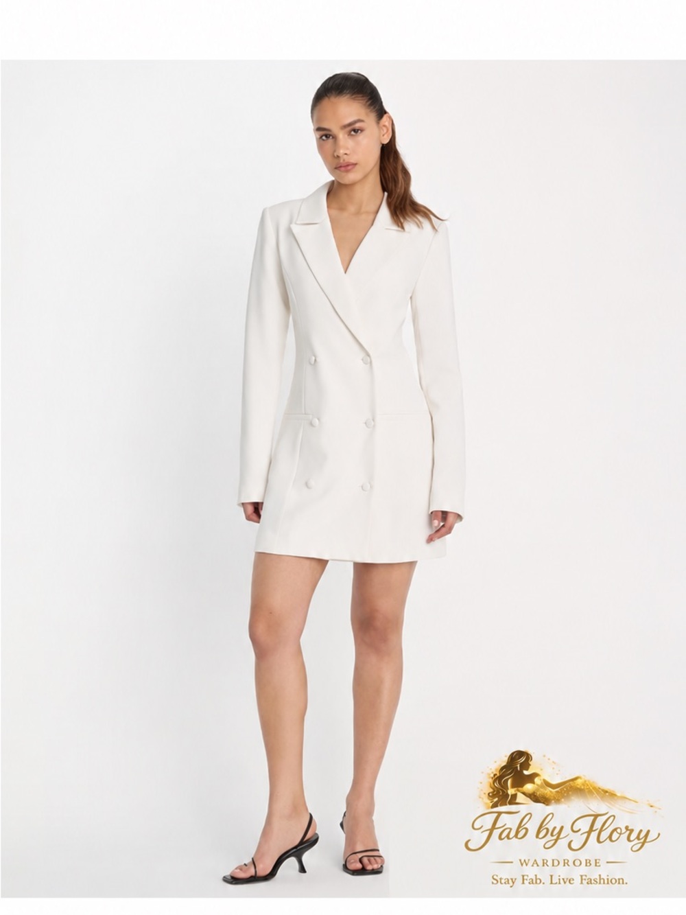Good American Luxe Suiting Exec Blazer Dress Ivory XL Size 4 NWT